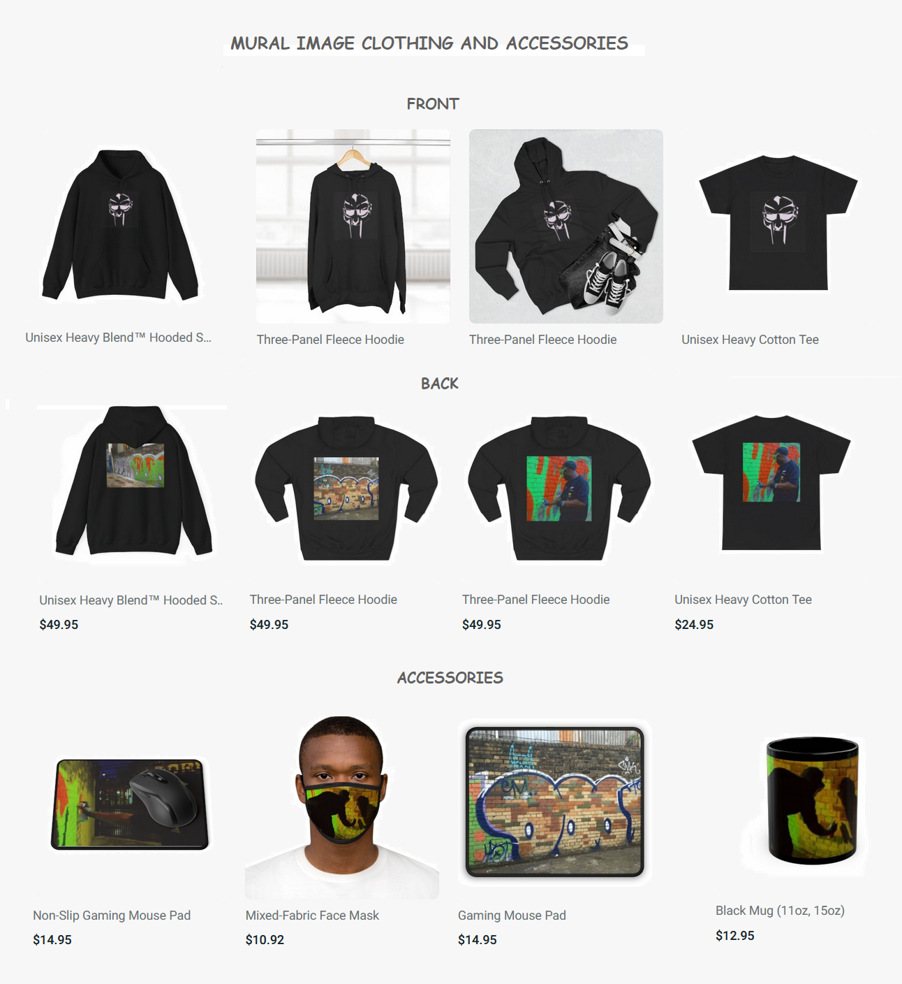 MF DOOM clothing and accessories